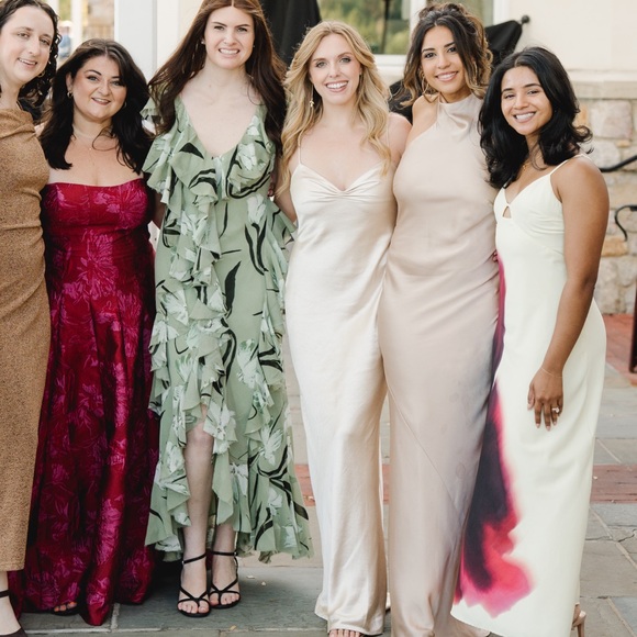 Meshki Lilly Sweetheart Satin Maxi - Blush Gold (champagne) - Picture 9 of 10